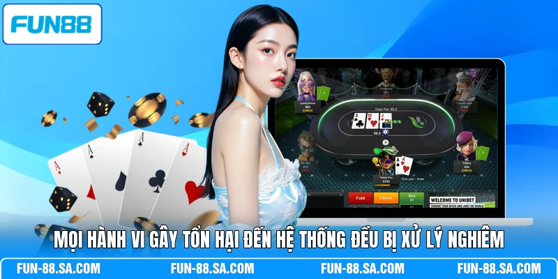 Mọi hành vi gây tổn hại đến hệ thống đều bị xử lý nghiêm